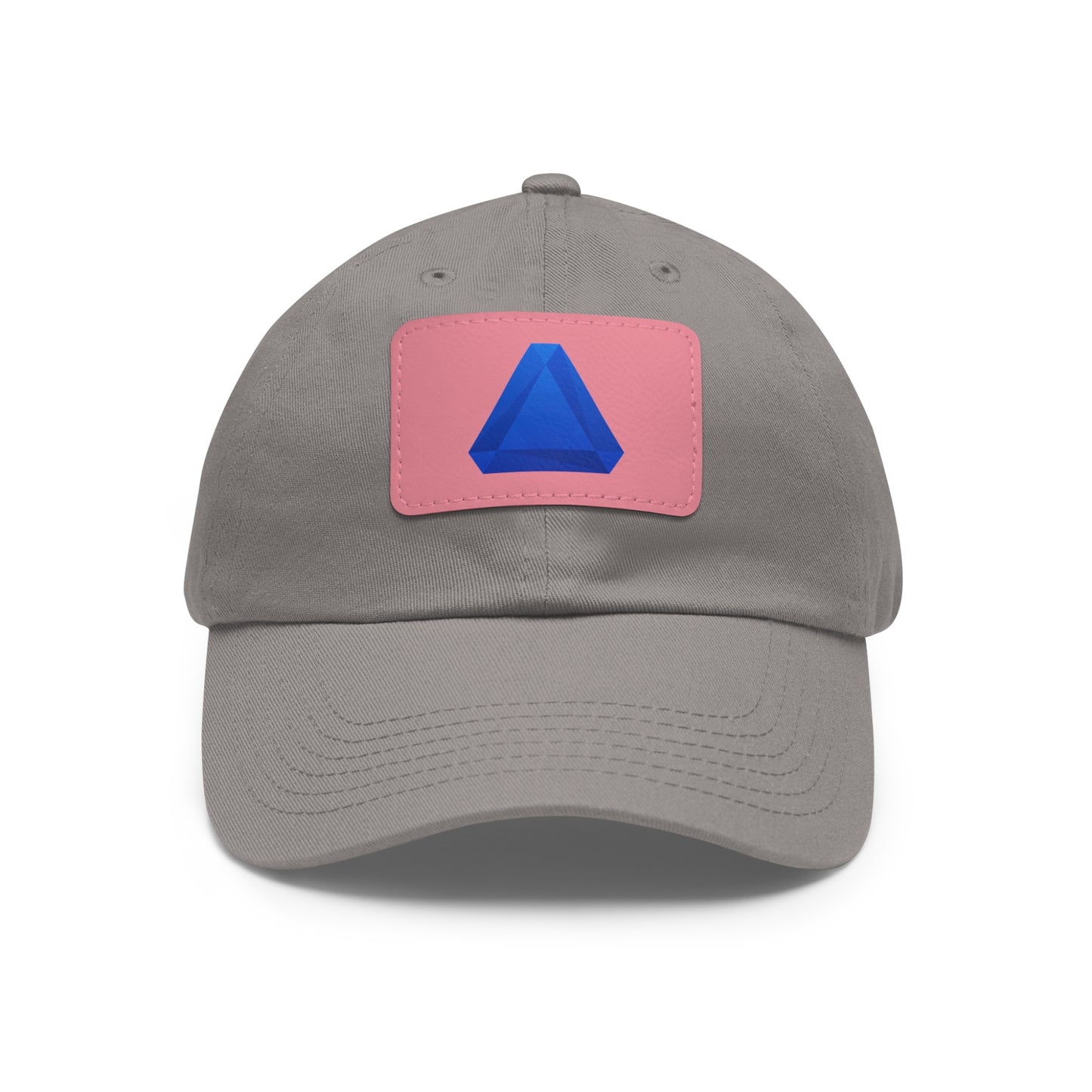 Benitoite Dad Hat with Leather Patch (Rectangle)