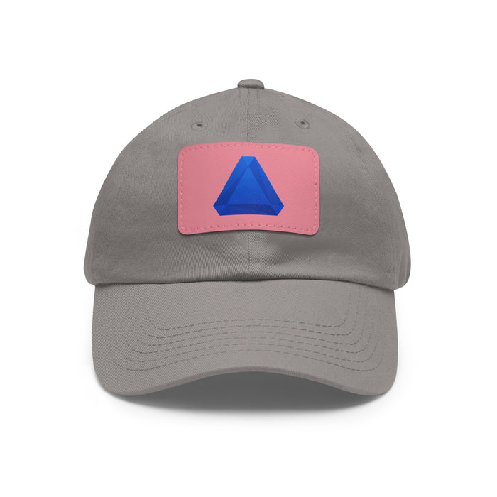 Benitoite Dad Hat with Leather Patch (Rectangle)