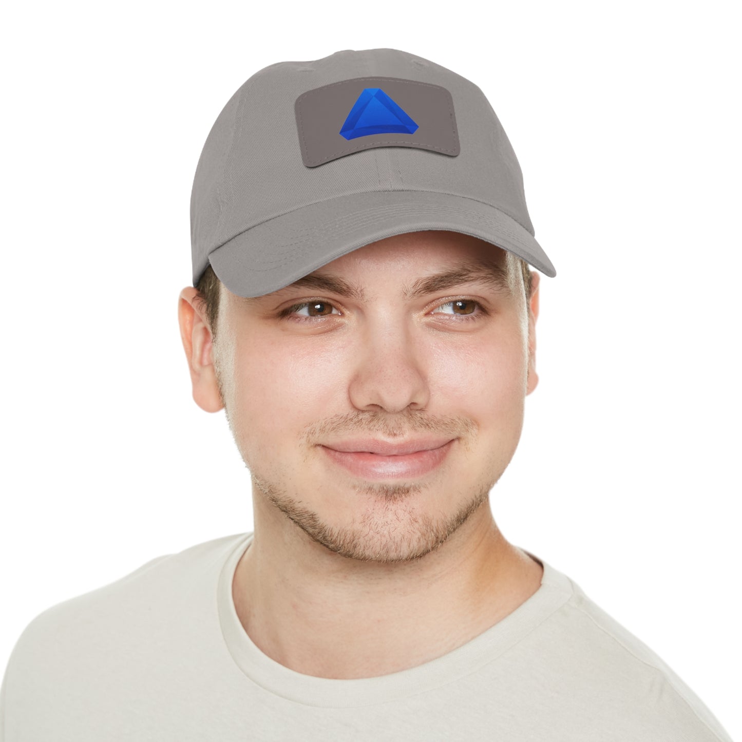 Benitoite Dad Hat with Leather Patch (Rectangle)