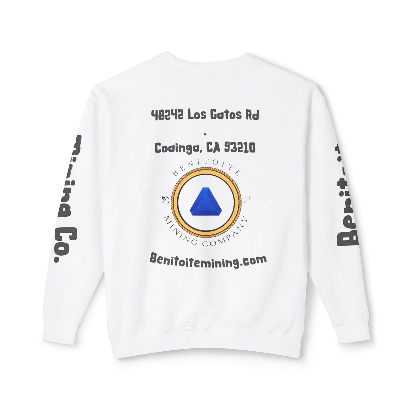 Benitoite Mining Co Unisex Lightweight Crewneck Sweatshirt