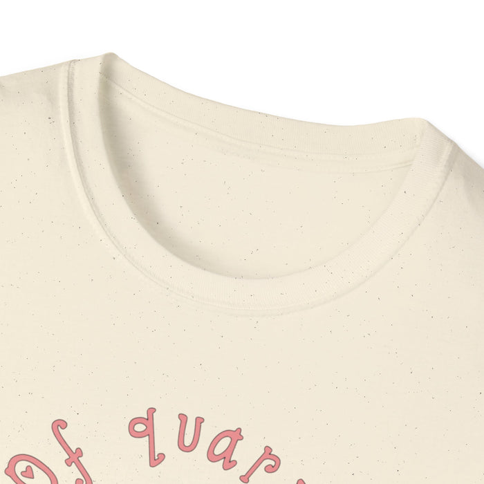 Crystal Heart T‑Shirt — "Of Quartz I Love You" Cute Purple Gem Tee