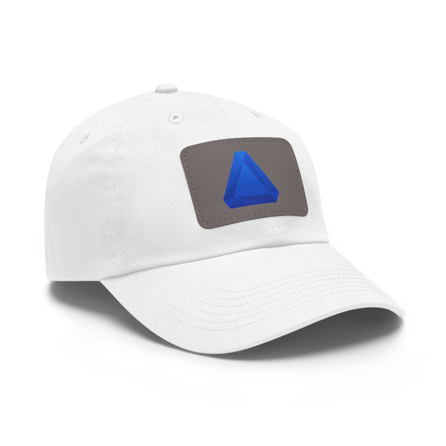 Benitoite Dad Hat with Leather Patch (Rectangle)
