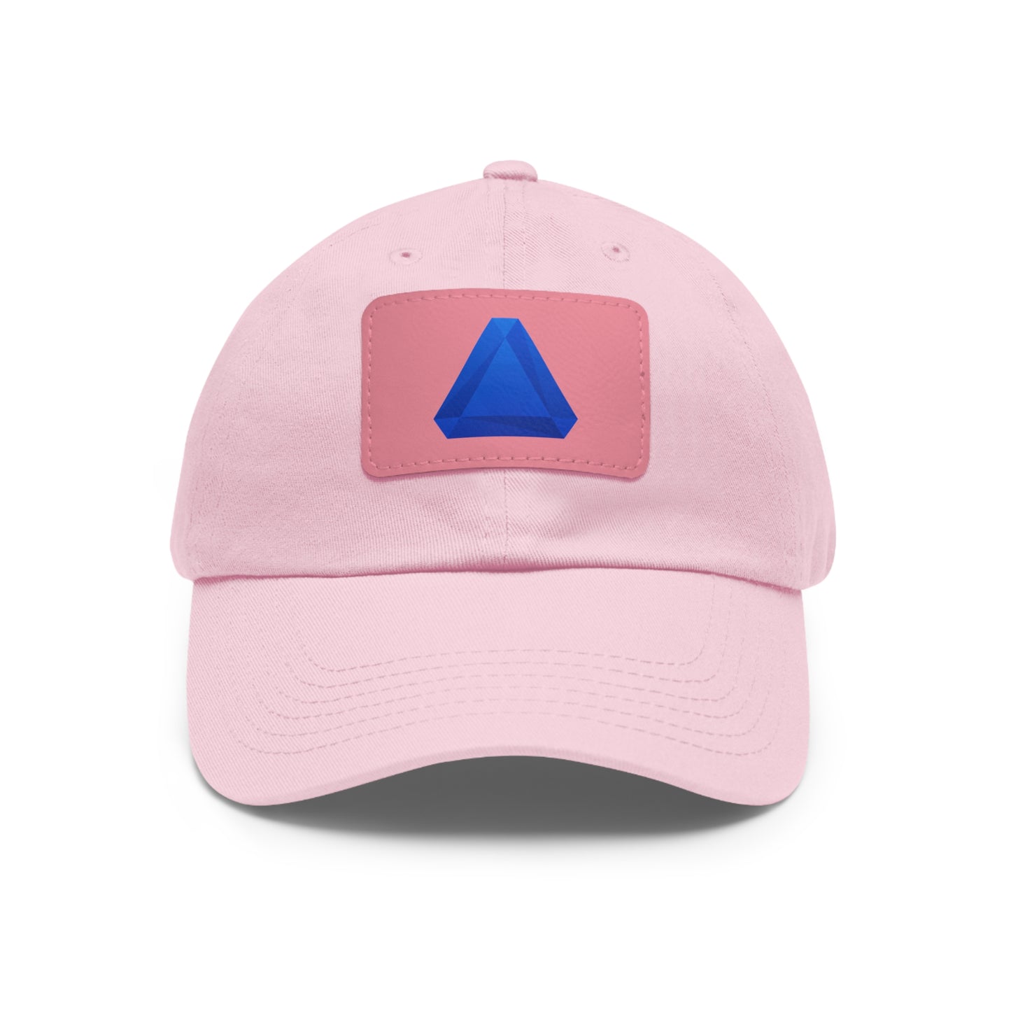 Benitoite Dad Hat with Leather Patch (Rectangle)