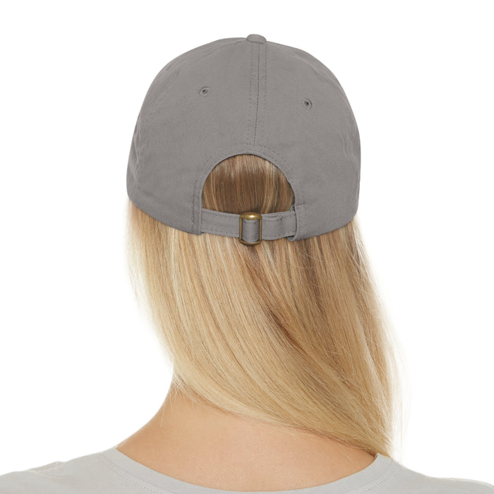 Benitoite Dad Hat with Leather Patch (Rectangle)