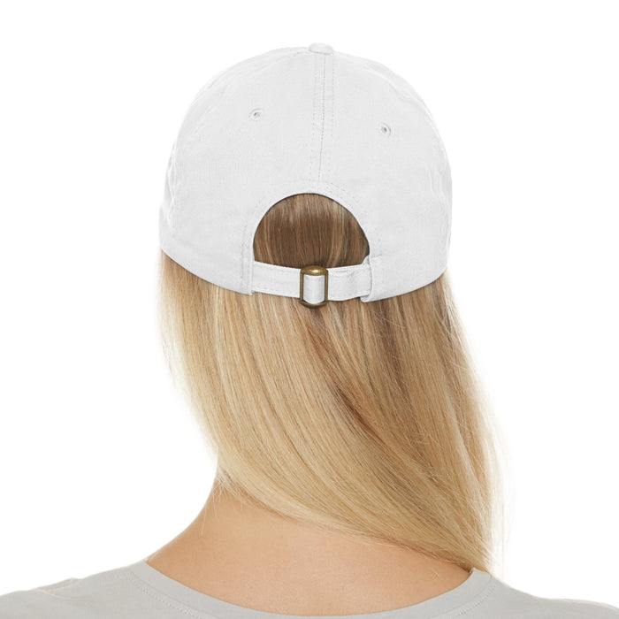 Benitoite Dad Hat with Leather Patch (Rectangle)