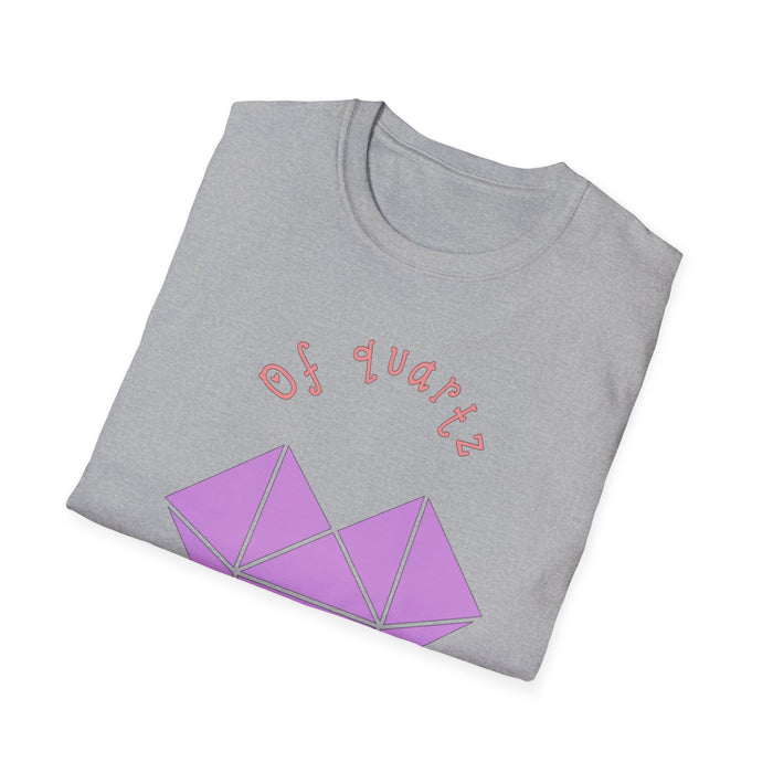 Crystal Heart T‑Shirt — "Of Quartz I Love You" Cute Purple Gem Tee