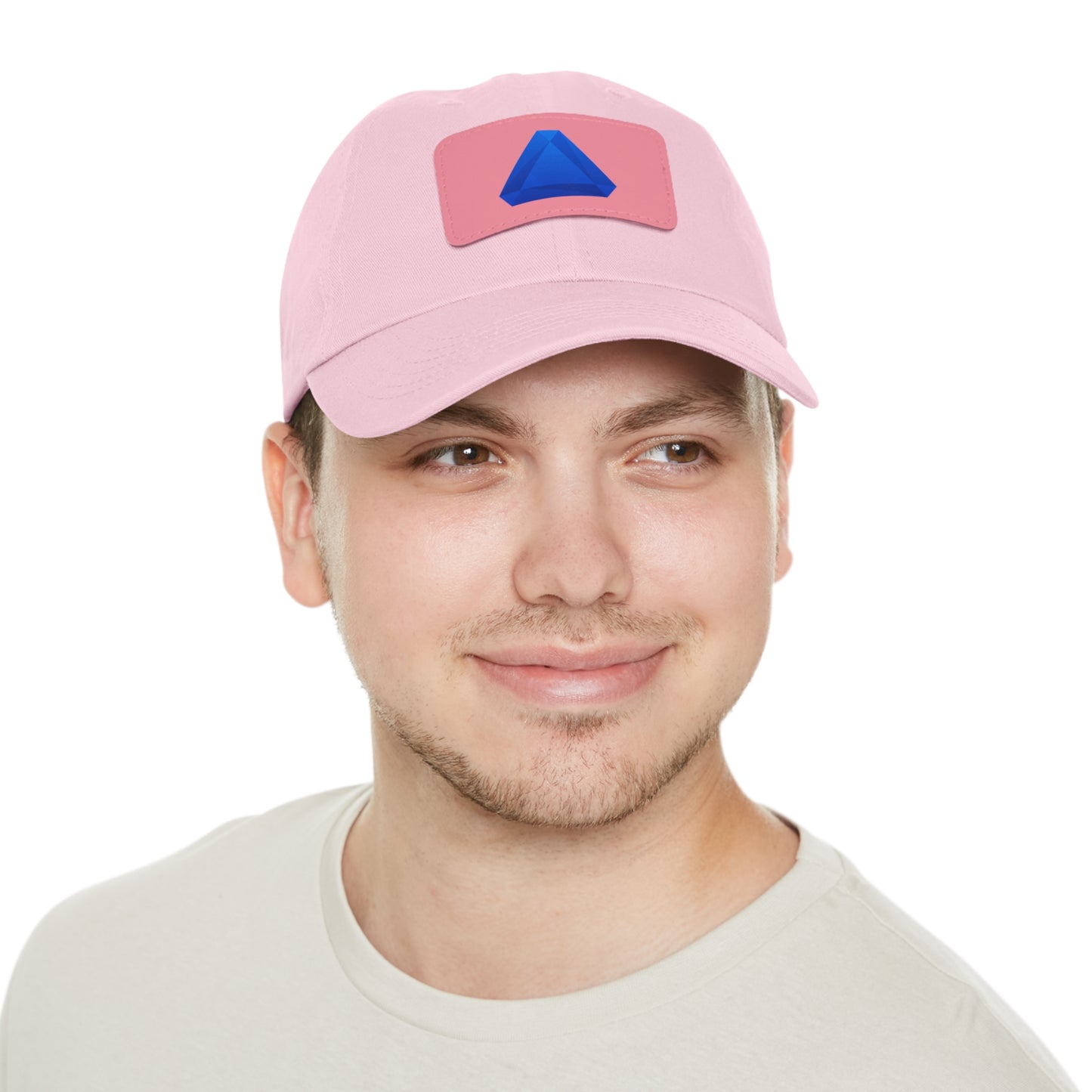 Benitoite Dad Hat with Leather Patch (Rectangle)