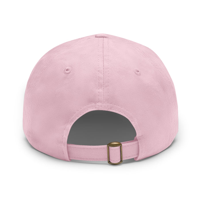 Benitoite Dad Hat with Leather Patch (Rectangle)