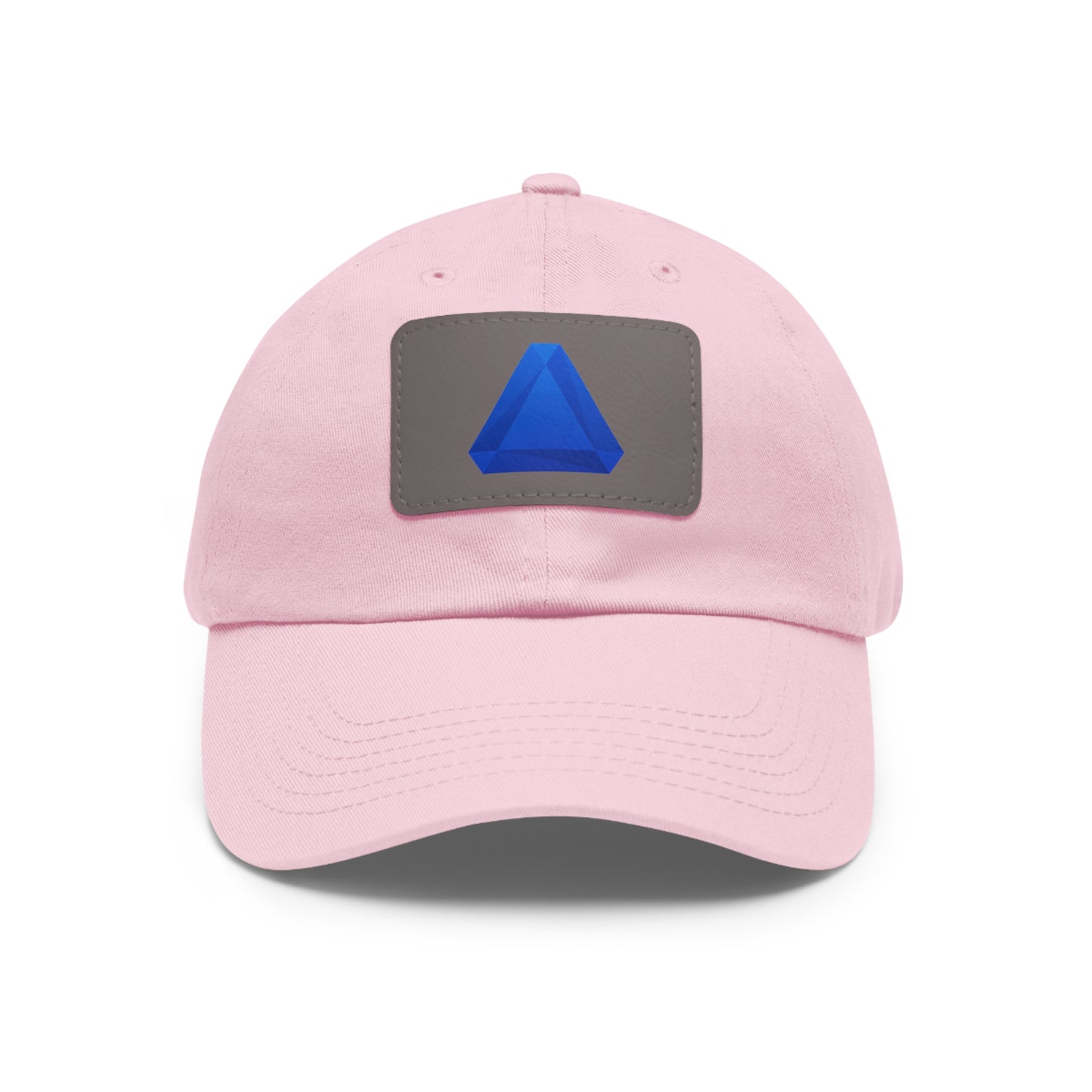 Benitoite Dad Hat with Leather Patch (Rectangle)