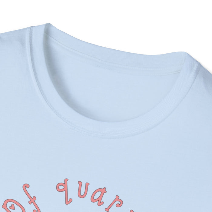 Crystal Heart T‑Shirt — "Of Quartz I Love You" Cute Purple Gem Tee