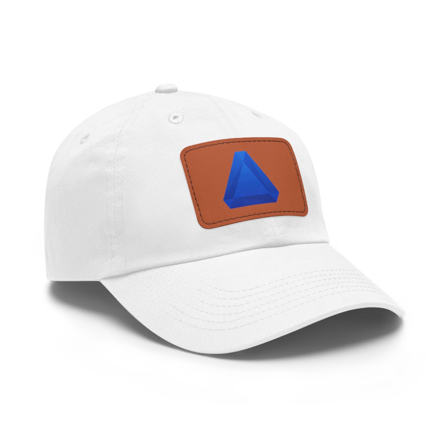 Benitoite Dad Hat with Leather Patch (Rectangle)