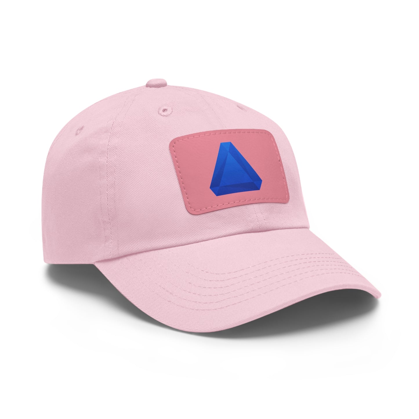 Benitoite Dad Hat with Leather Patch (Rectangle)