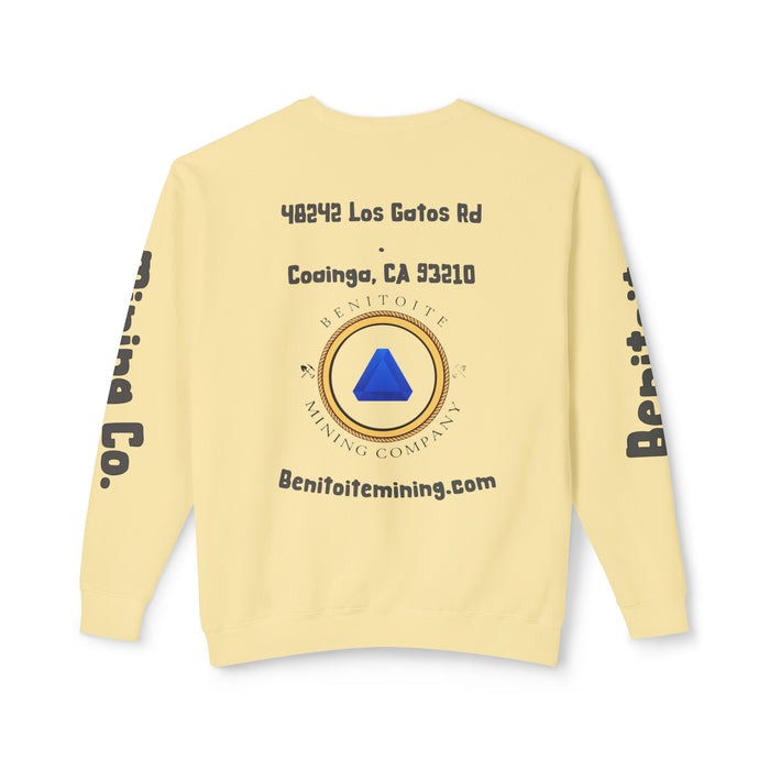 Benitoite Mining Co Unisex Lightweight Crewneck Sweatshirt