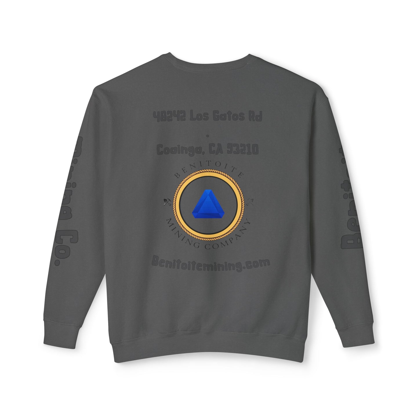 Benitoite Mining Co Unisex Lightweight Crewneck Sweatshirt