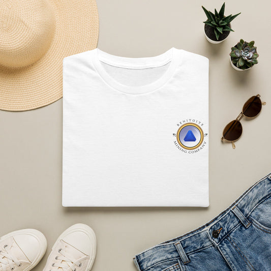 Minimal Blue Triangle Logo T-Shirt — Coastal Surf Club Chest Emblem