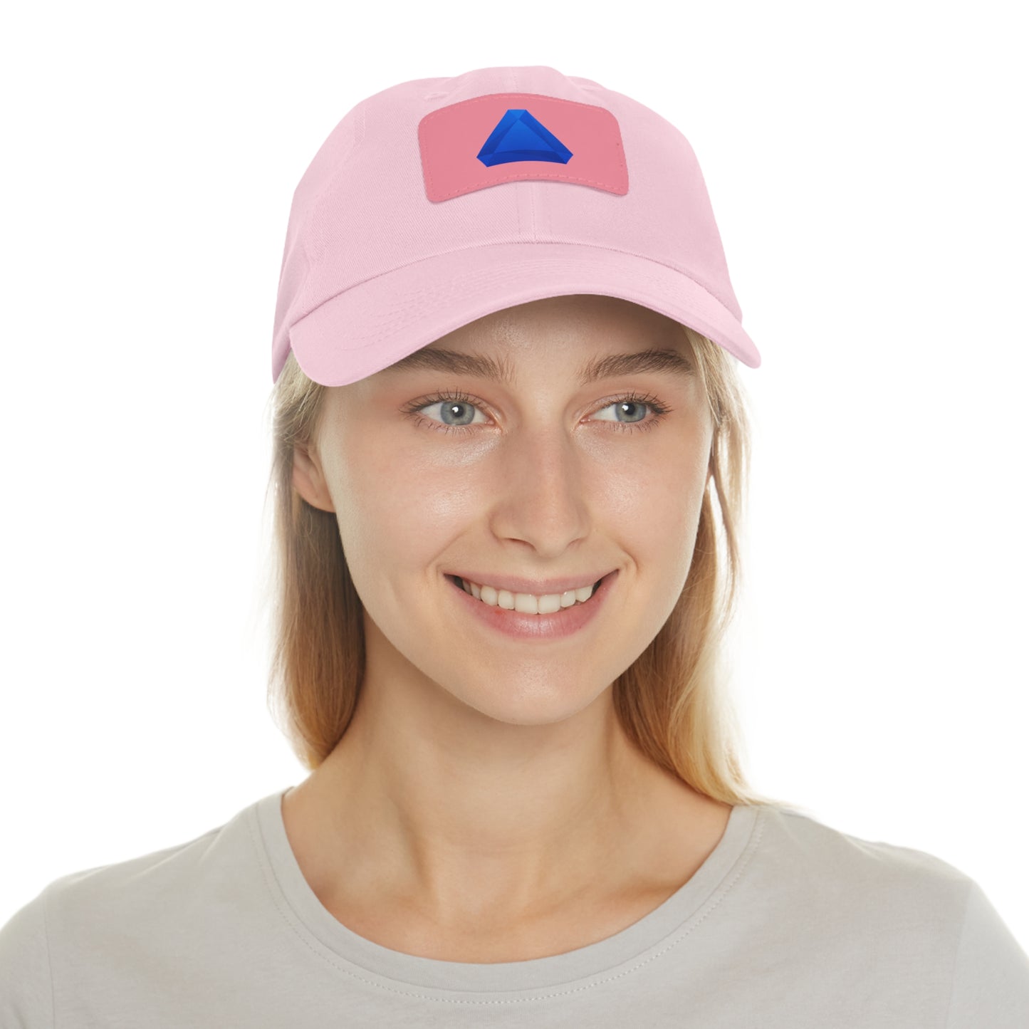 Benitoite Dad Hat with Leather Patch (Rectangle)