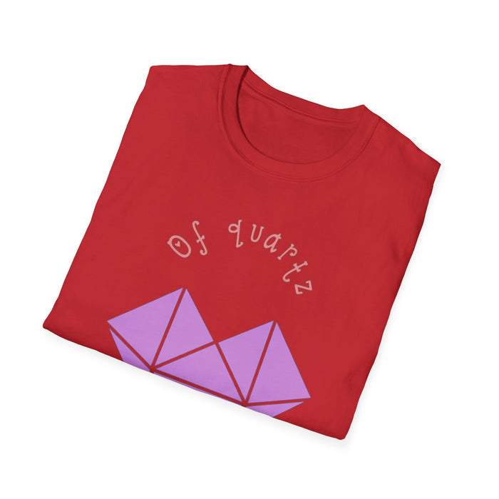 Crystal Heart T‑Shirt — "Of Quartz I Love You" Cute Purple Gem Tee