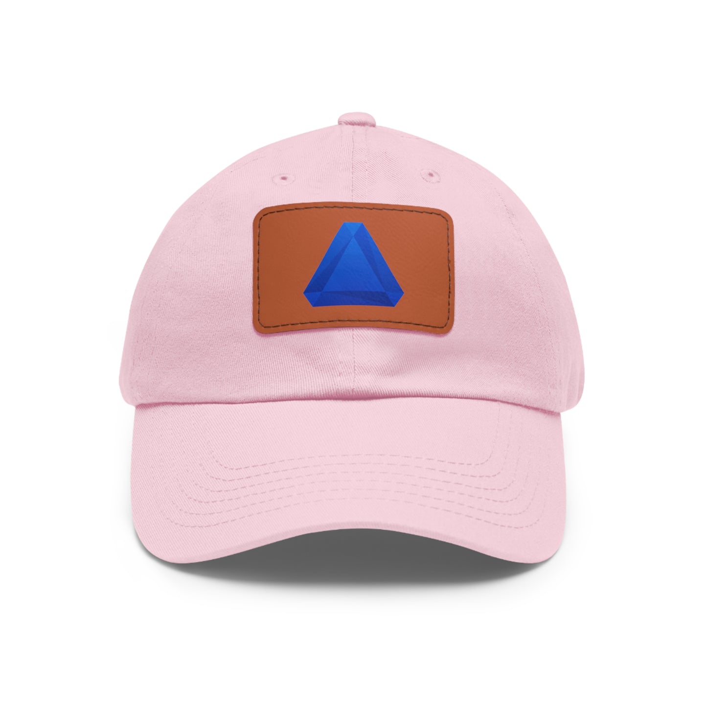 Benitoite Dad Hat with Leather Patch (Rectangle)