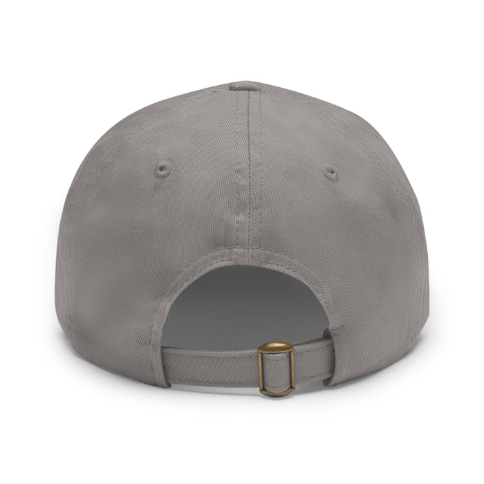 Benitoite Dad Hat with Leather Patch (Rectangle)