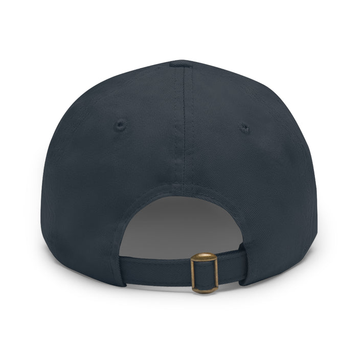 Benitoite Dad Hat with Leather Patch (Rectangle)