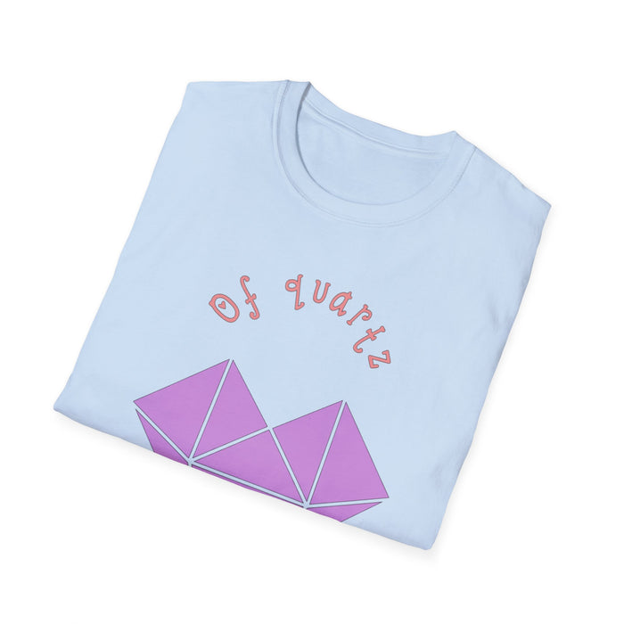 Crystal Heart T‑Shirt — "Of Quartz I Love You" Cute Purple Gem Tee