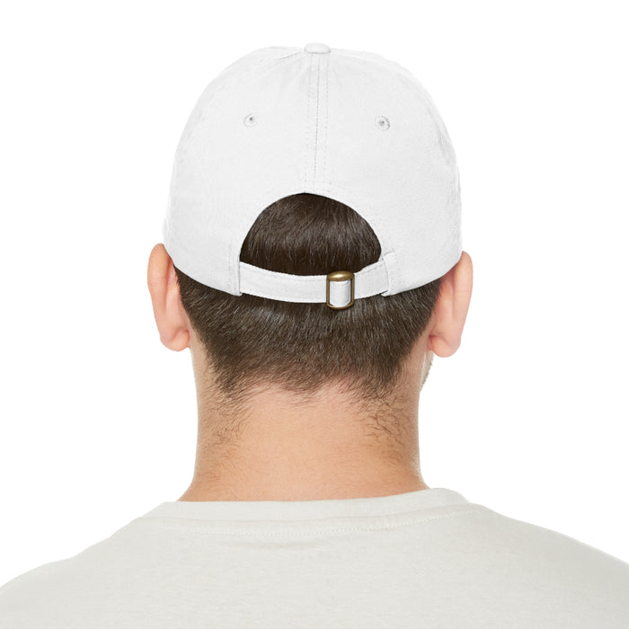 Benitoite Dad Hat with Leather Patch (Rectangle)