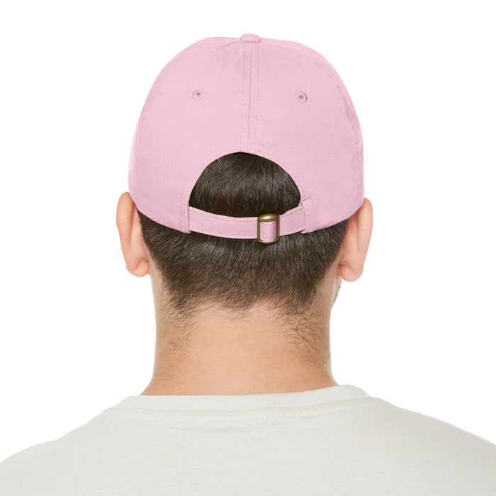 Benitoite Dad Hat with Leather Patch (Rectangle)