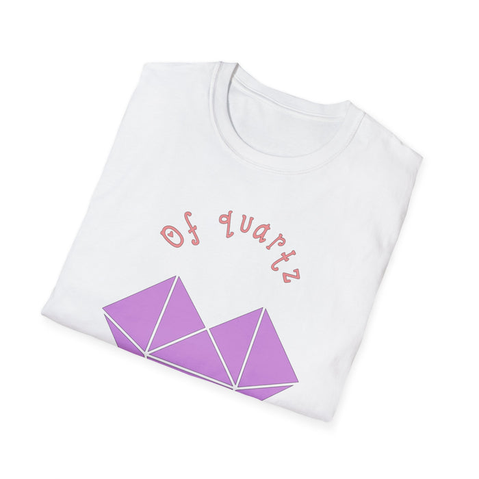 Crystal Heart T‑Shirt — "Of Quartz I Love You" Cute Purple Gem Tee