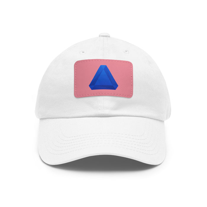 Benitoite Dad Hat with Leather Patch (Rectangle)