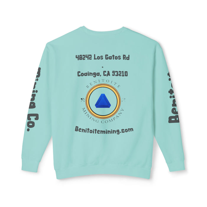 Benitoite Mining Co Unisex Lightweight Crewneck Sweatshirt