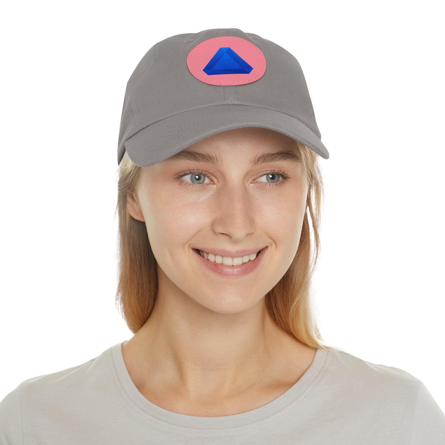 Dad Hat with Leather Patch (Round)