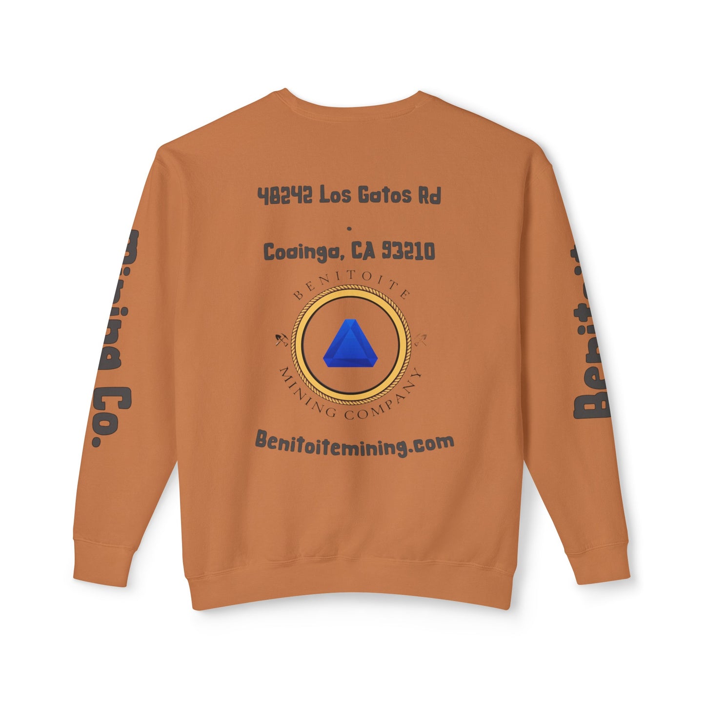 Benitoite Mining Co Unisex Lightweight Crewneck Sweatshirt