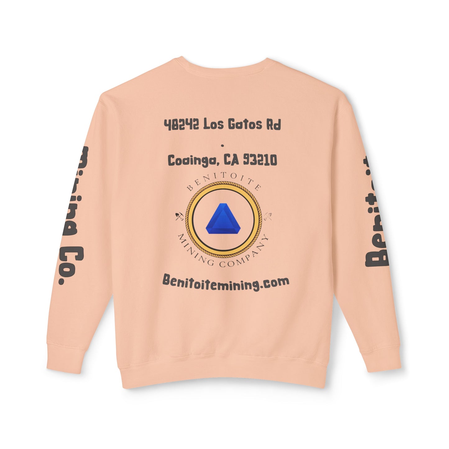 Benitoite Mining Co Unisex Lightweight Crewneck Sweatshirt
