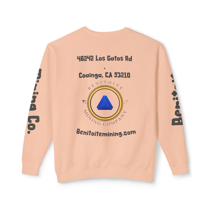 Benitoite Mining Co Unisex Lightweight Crewneck Sweatshirt