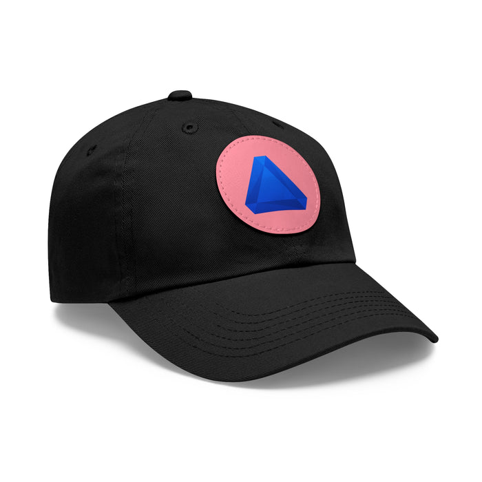 Dad Hat with Leather Patch (Round)