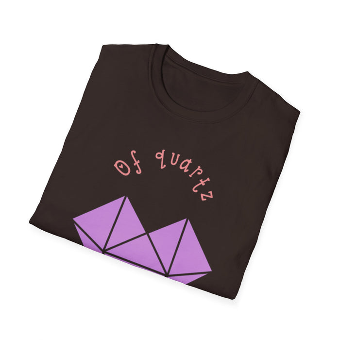 Crystal Heart T‑Shirt — "Of Quartz I Love You" Cute Purple Gem Tee