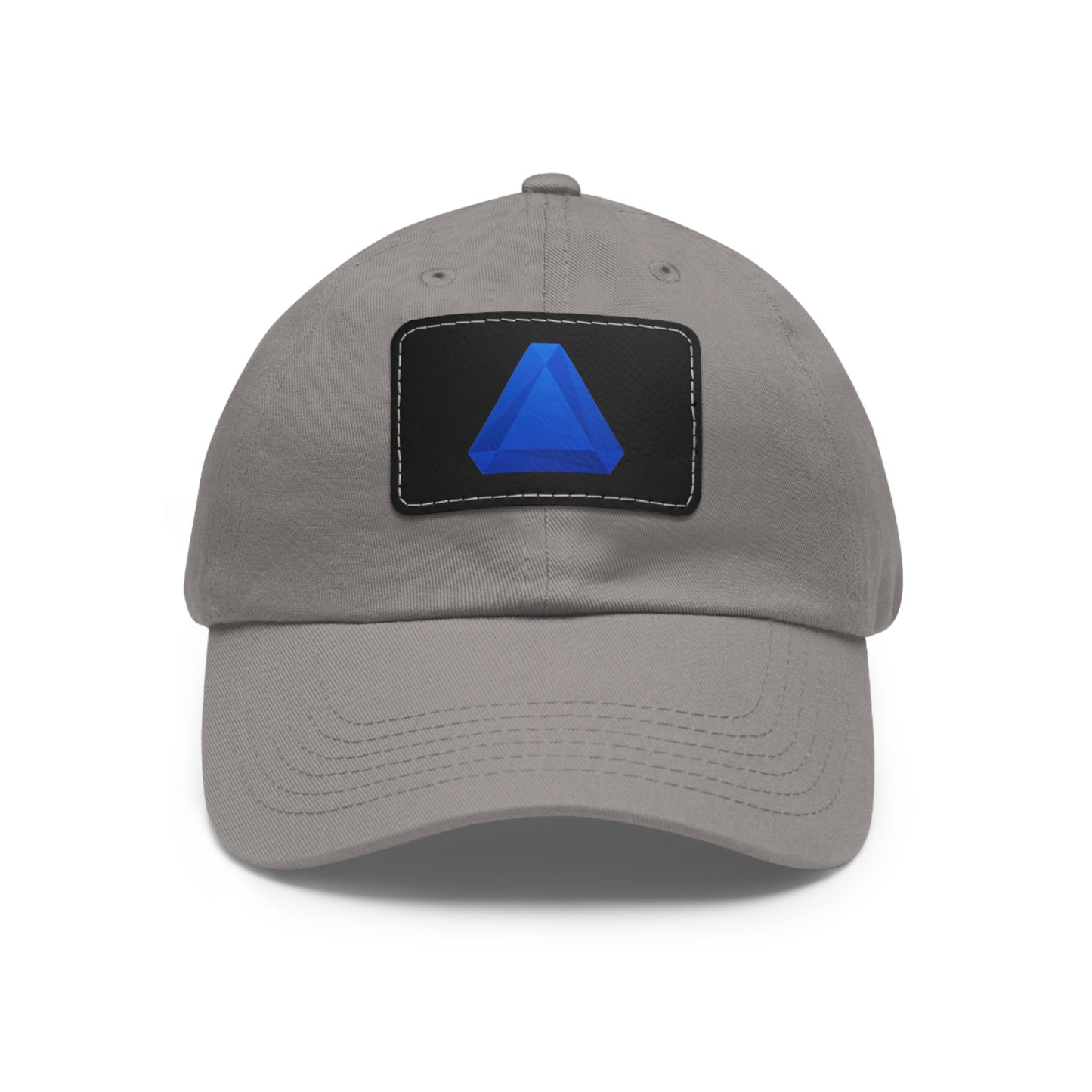 Benitoite Dad Hat with Leather Patch (Rectangle)