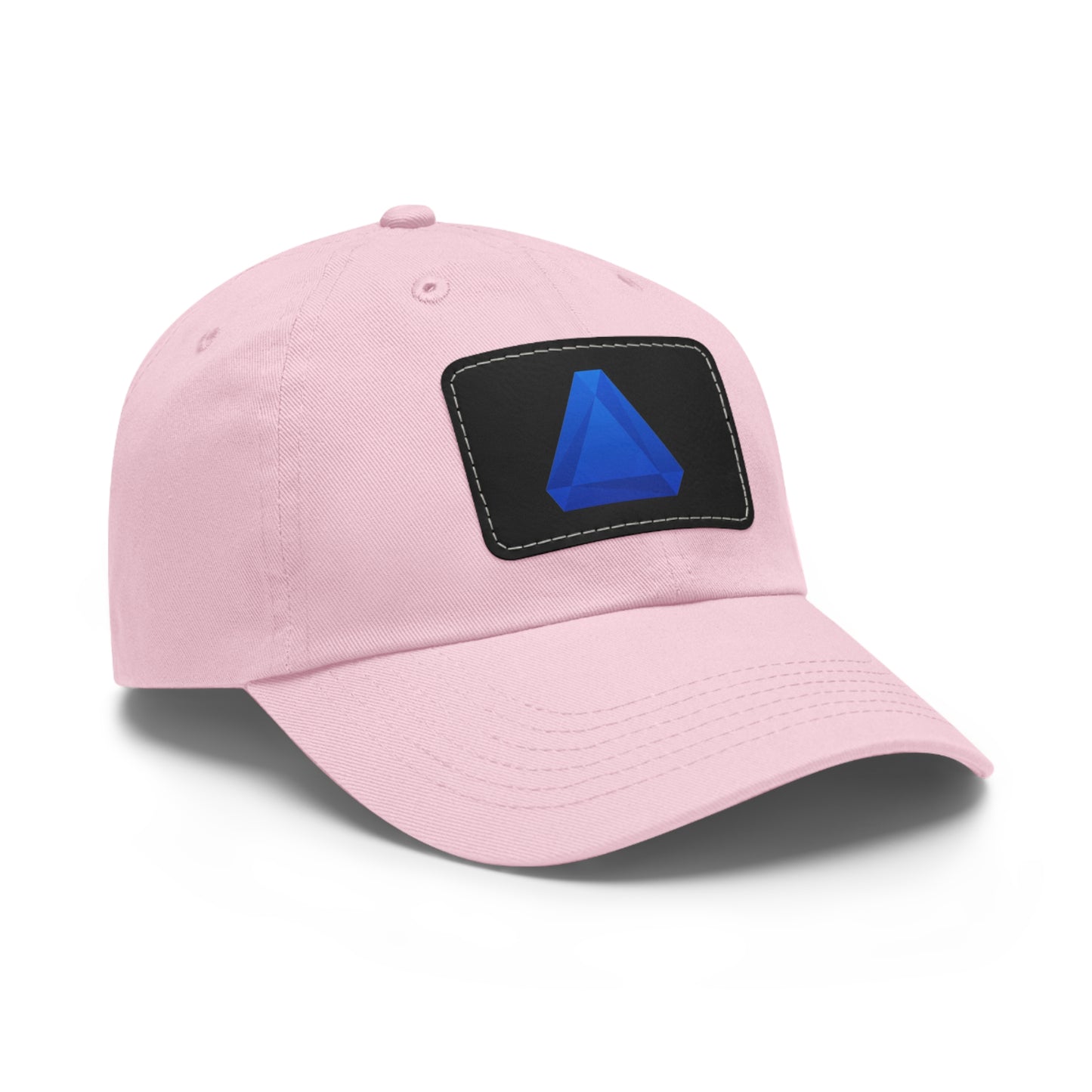Benitoite Dad Hat with Leather Patch (Rectangle)