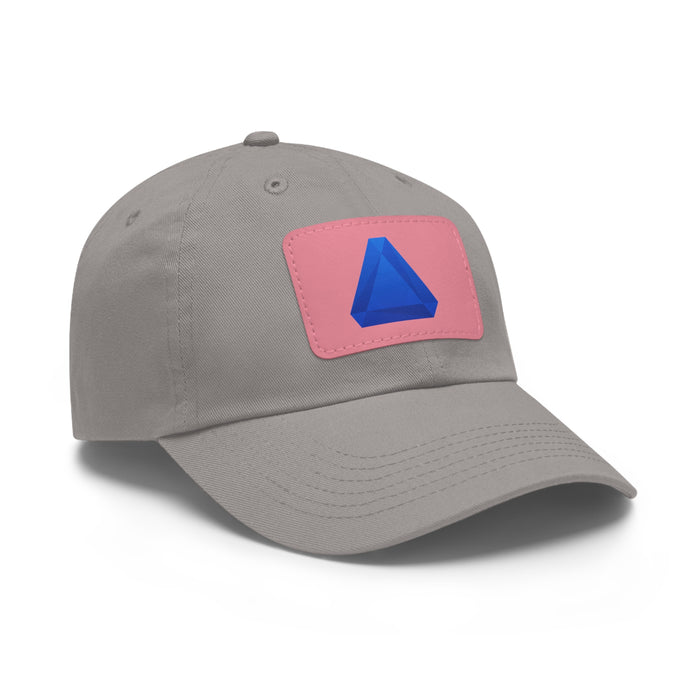 Benitoite Dad Hat with Leather Patch (Rectangle)