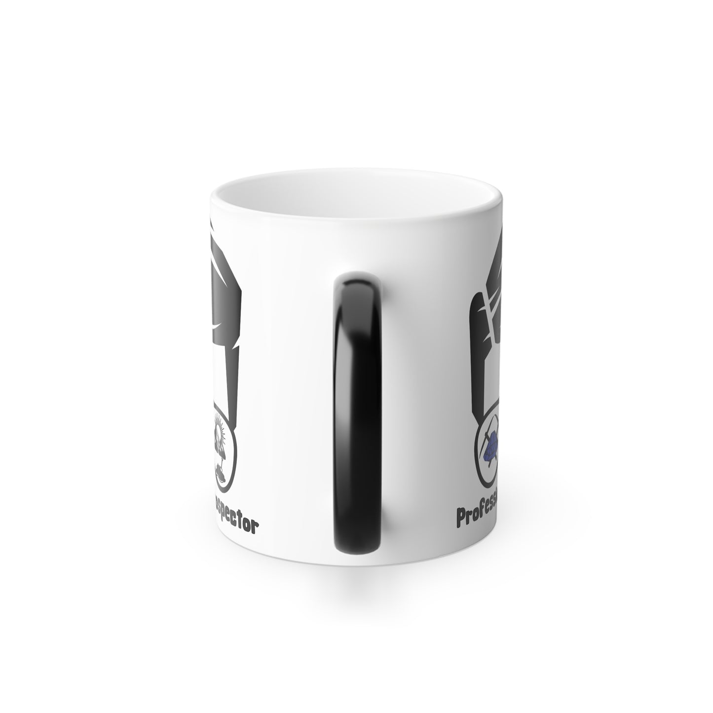 Color-Morphing Coffee Mug — "Professor" Detective Emblem, 11oz
