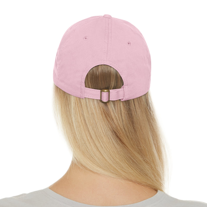 Benitoite Dad Hat with Leather Patch (Rectangle)