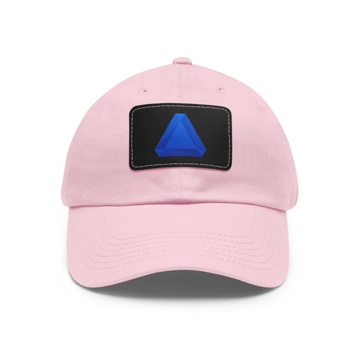 Benitoite Dad Hat with Leather Patch (Rectangle)