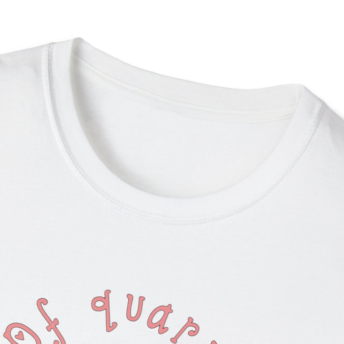 Crystal Heart T‑Shirt — "Of Quartz I Love You" Cute Purple Gem Tee