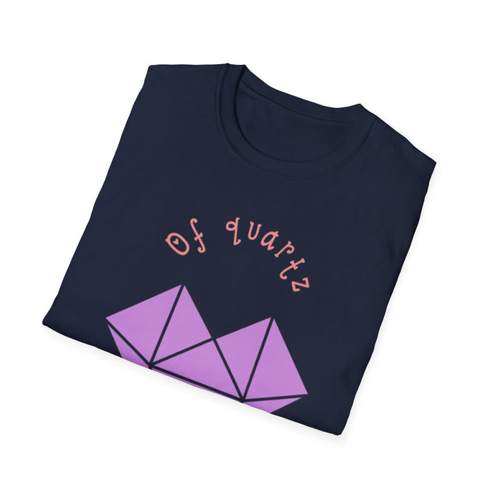 Crystal Heart T‑Shirt — "Of Quartz I Love You" Cute Purple Gem Tee