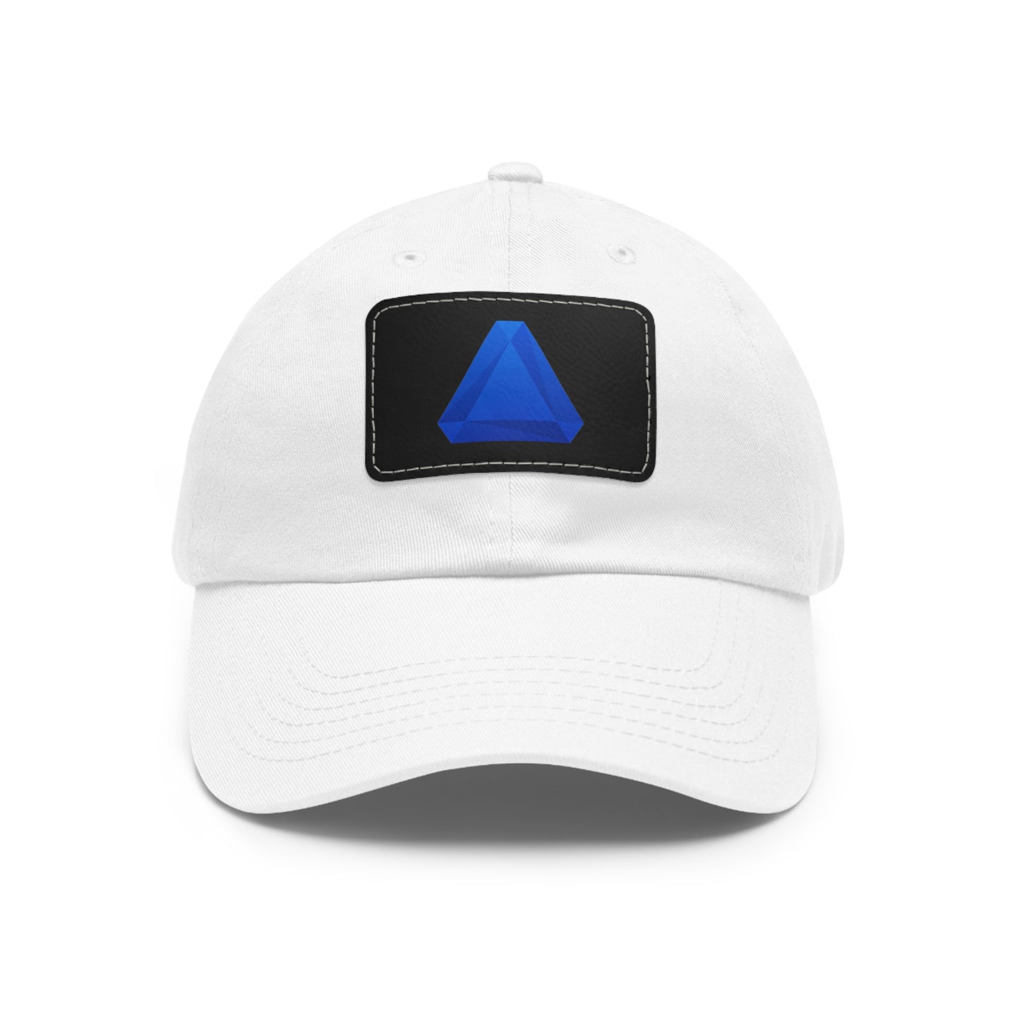Benitoite Dad Hat with Leather Patch (Rectangle)