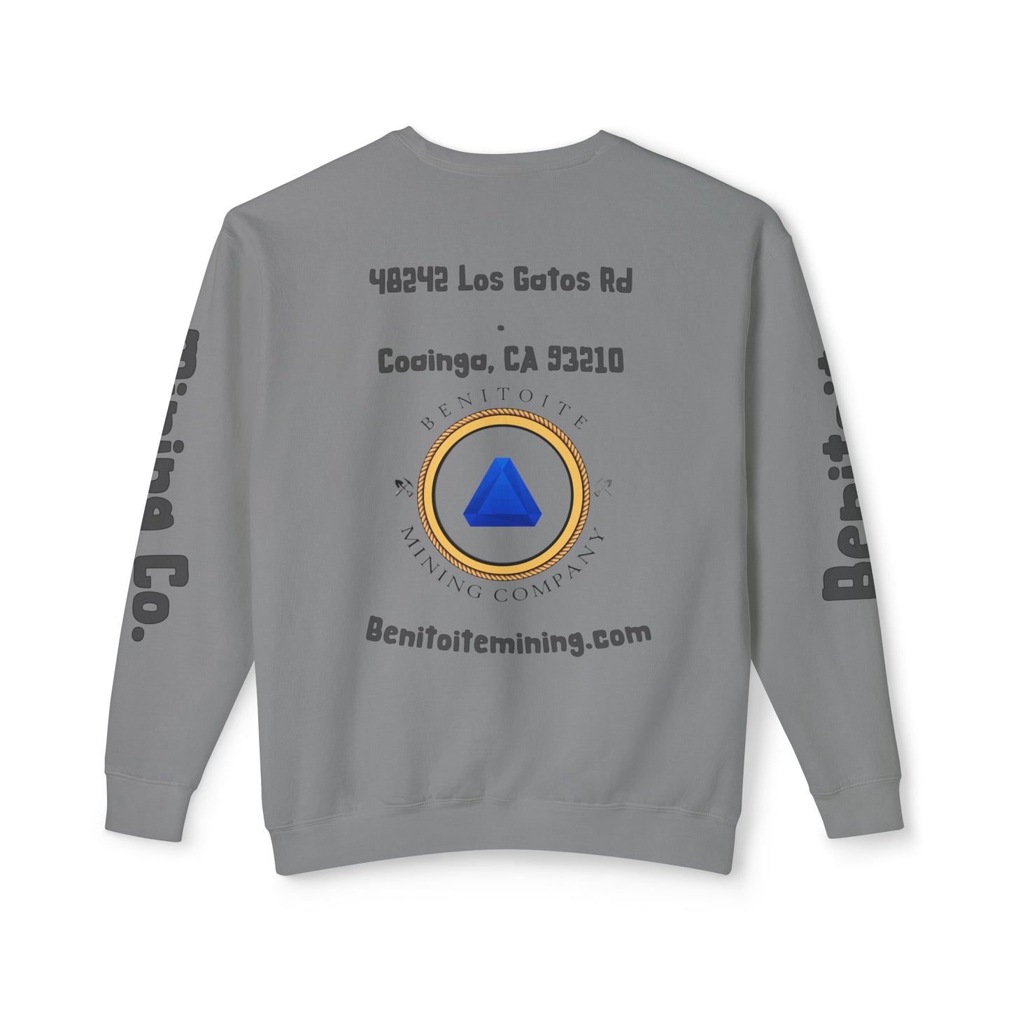 Benitoite Mining Co Unisex Lightweight Crewneck Sweatshirt