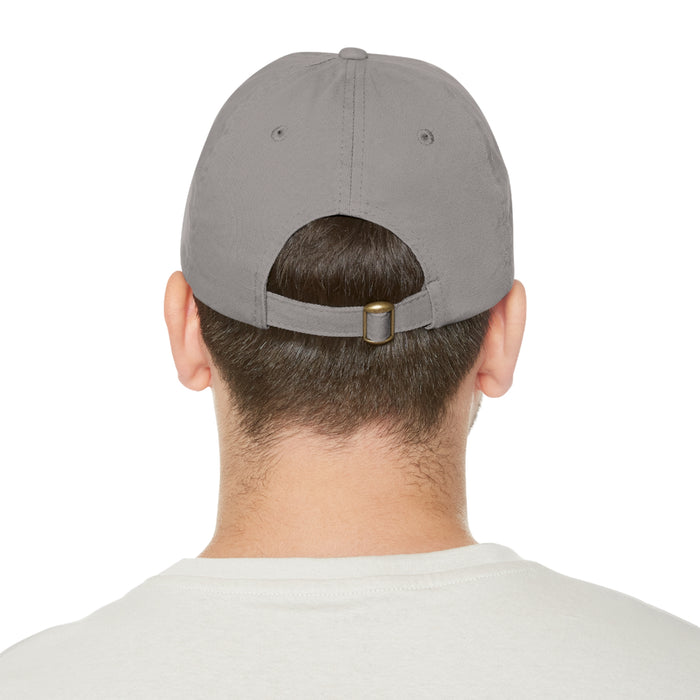 Benitoite Dad Hat with Leather Patch (Rectangle)